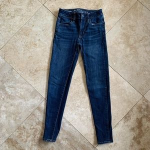 High rise denim pants
